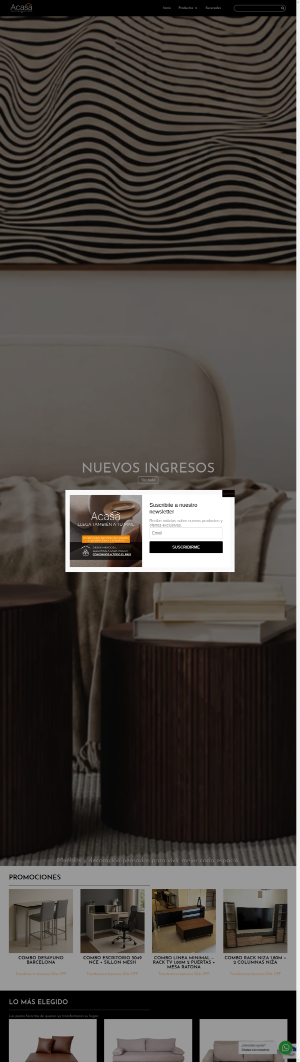 ACASA TIENDA — recorrido web